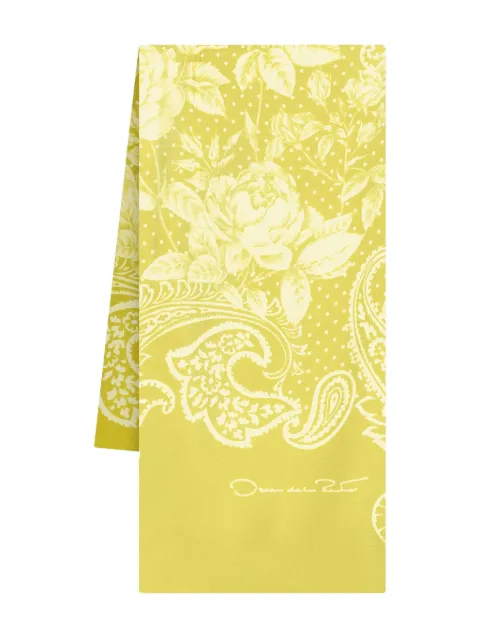 Oscar de la Renta paisley-print silk scarf