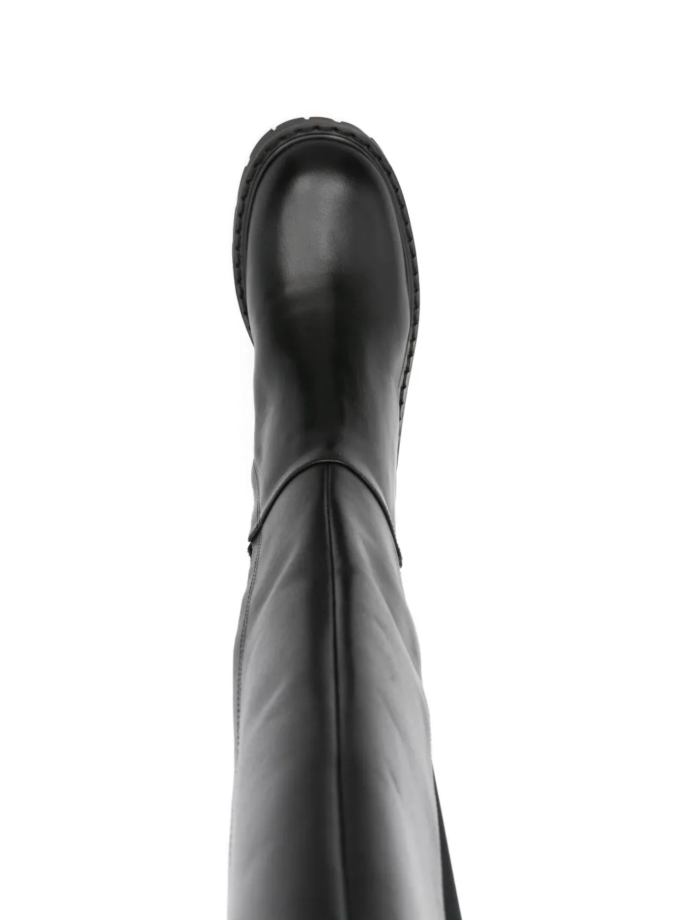 Michael Kors Lug-sole Leather Boots In Black