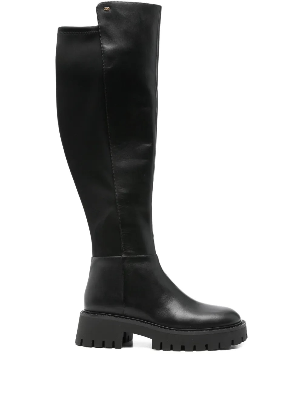 Michael Kors Lug-sole Leather Boots In Black