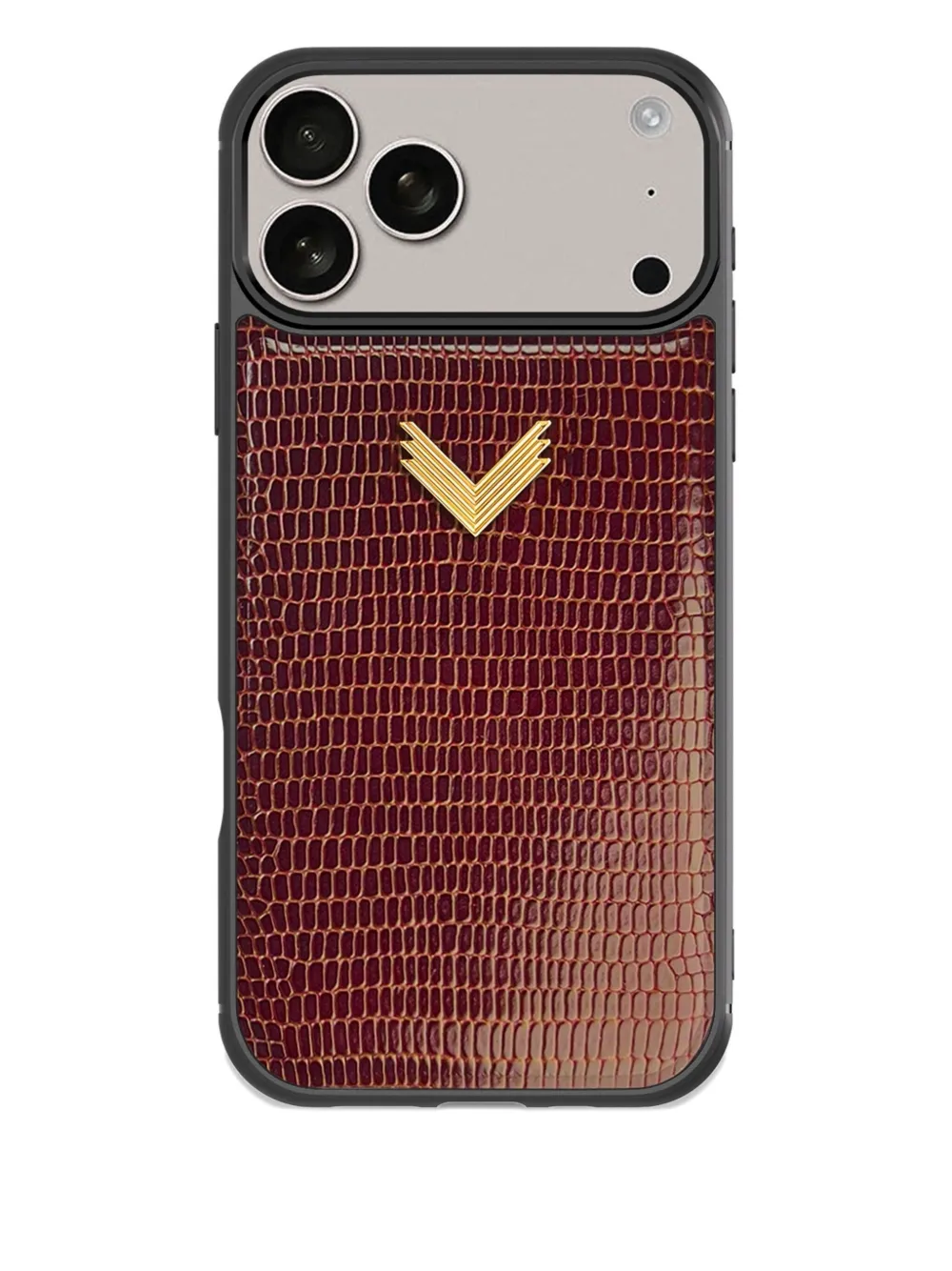 VELANTE leather-textured iPhone 17 Pro Max phone case - ブラウン VELANTE leather-textured iPhone 17 Pro Max phone case - ブラウン