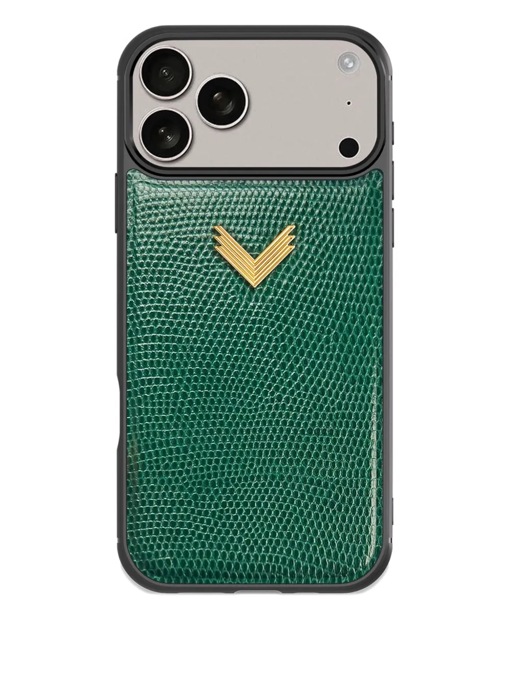 VELANTE card-slot leather iPhone 17 Pro Max phone case | Green | Image 1