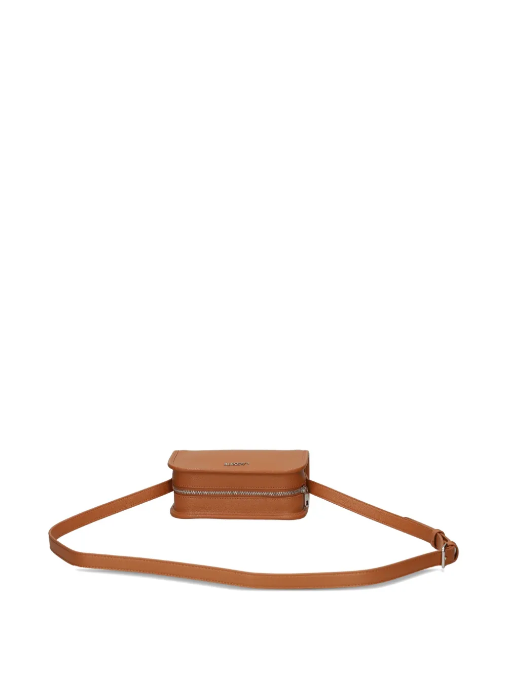 Lacoste Adjustable Strap Cross Body In Brown