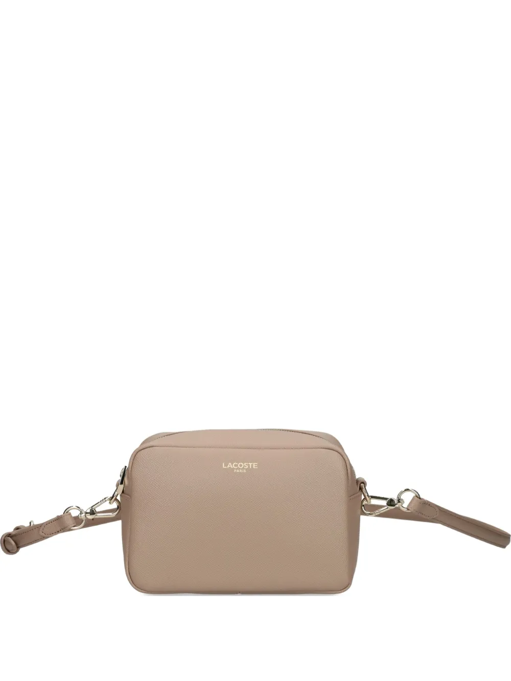 Lacoste Champs-élysées Leather Cross Body In Neutral