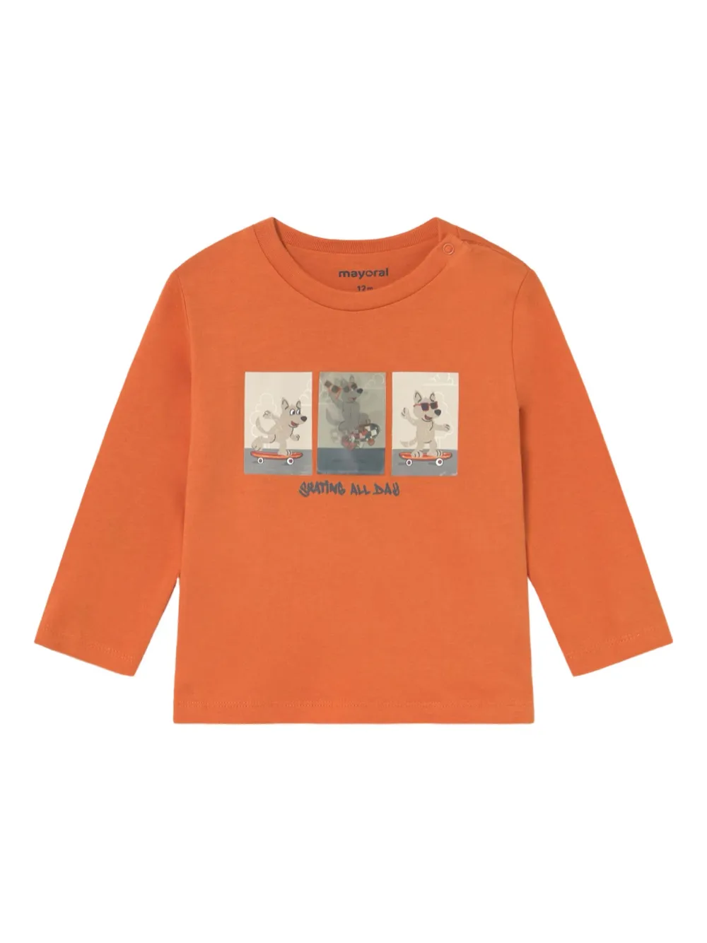 Mayoral interactive lenticular T-shirt | Orange | Image 1