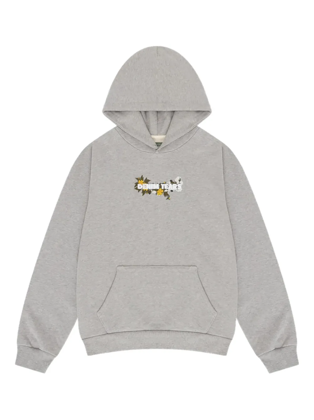 Denim Tears logo-print hoodie | Grey | Image 1