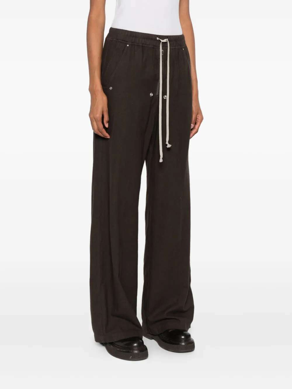 Rick Owens Drkshdw Geth Bela Drawstring-waist Trousers In Brown