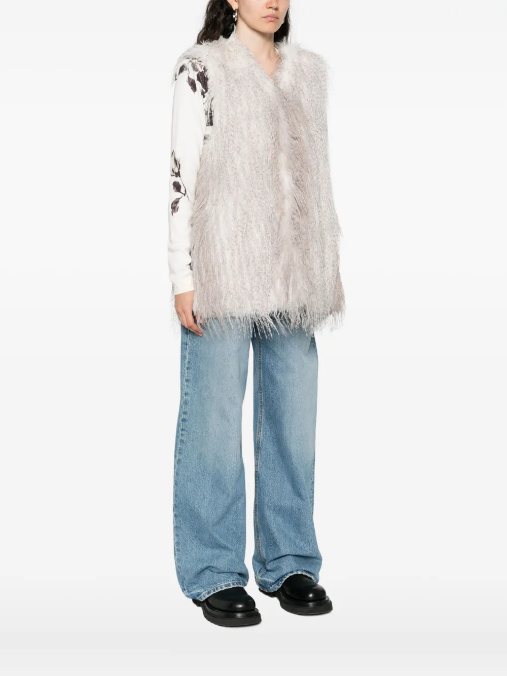 Blugirl V-neck Gilet In Purple