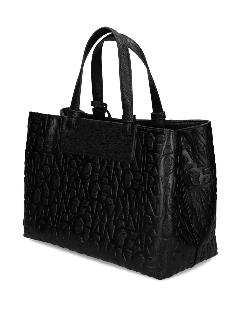 Armani Exchange allover logo tote bag - Zwart