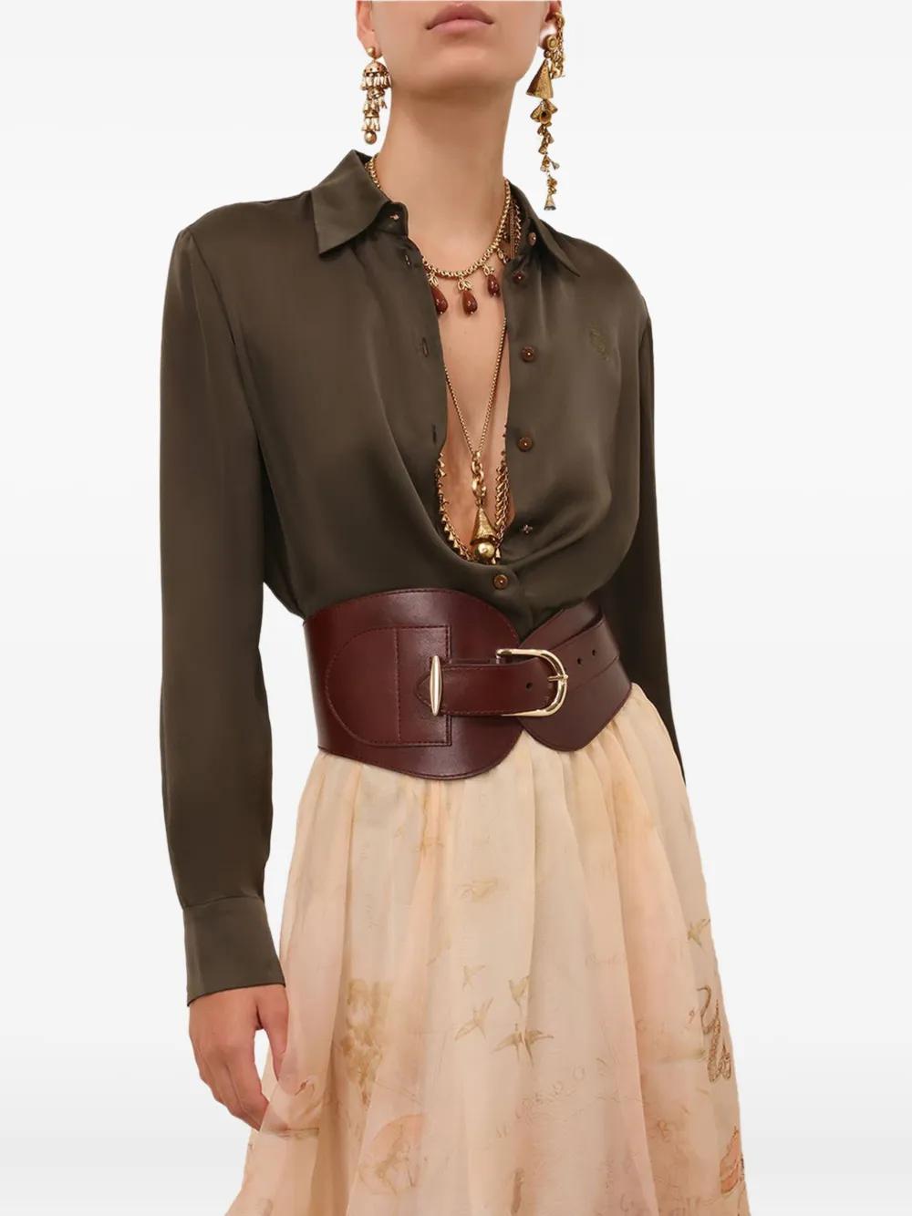 ZIMMERMANN Satijnen blouse Groen