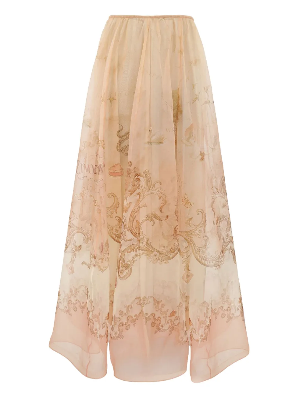 ZIMMERMANN organza printed maxi skirt - ニュートラル ZIMMERMANN organza printed maxi skirt - ニュートラル