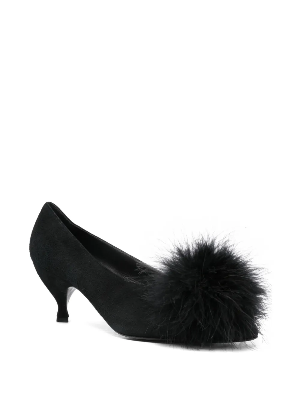 Romeo Gigli Pre-Owned 1990s pumps met pompon detail - Zwart