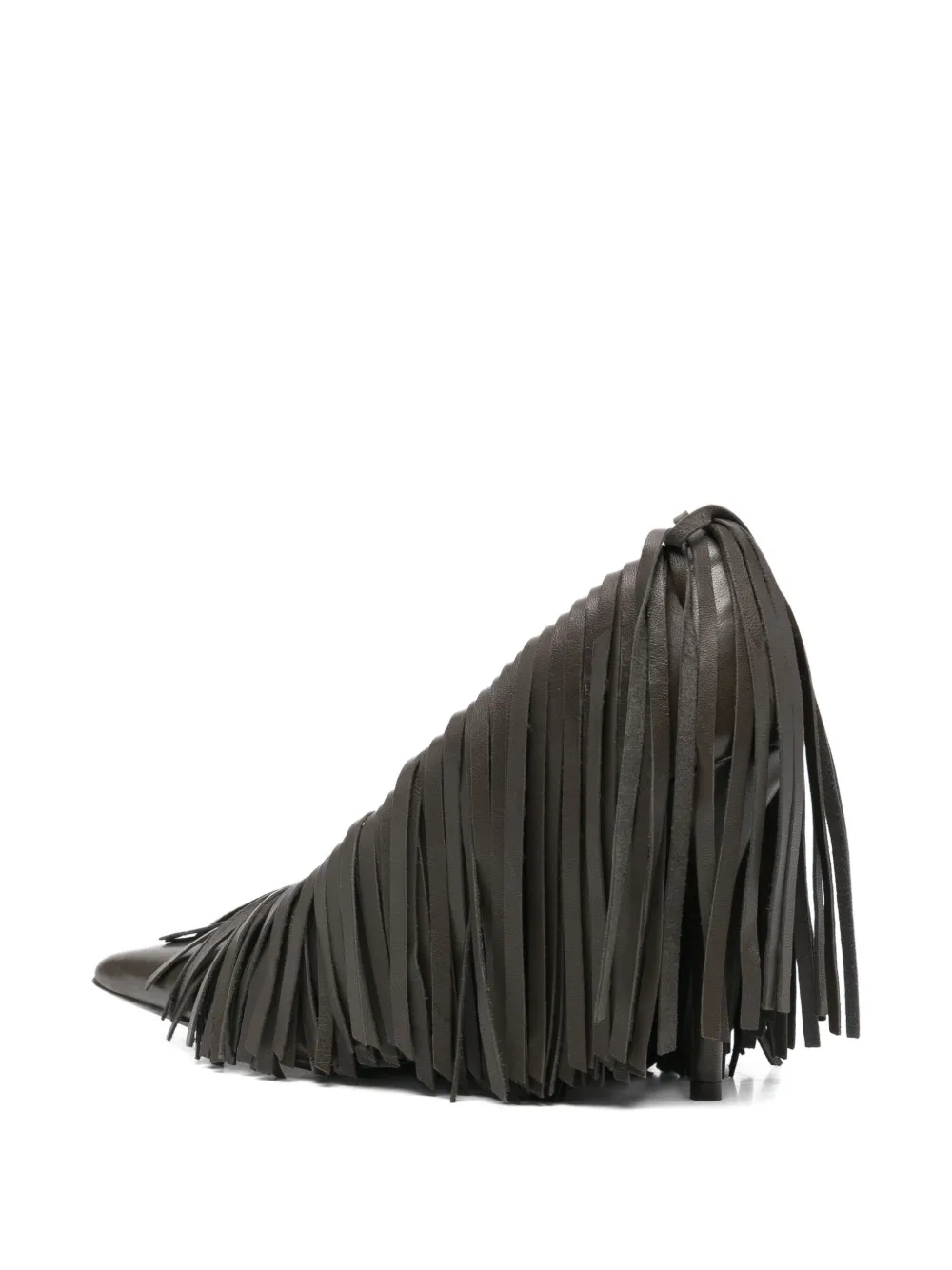 Gia Borghini 100mm Amelia Fringed Pumps In Black