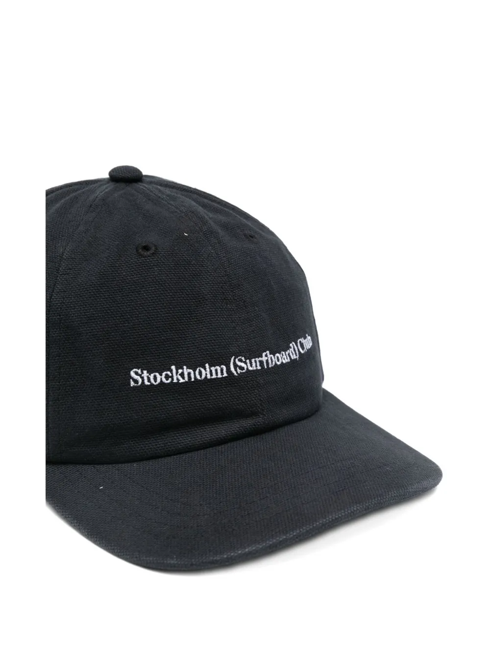Stockholm Surfboard Club Logo-embroidered Baseball Cap In Black
