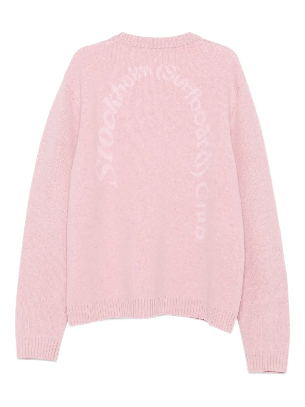 Stockholm Surfboard Club Wollen trui met ronde hals Roze
