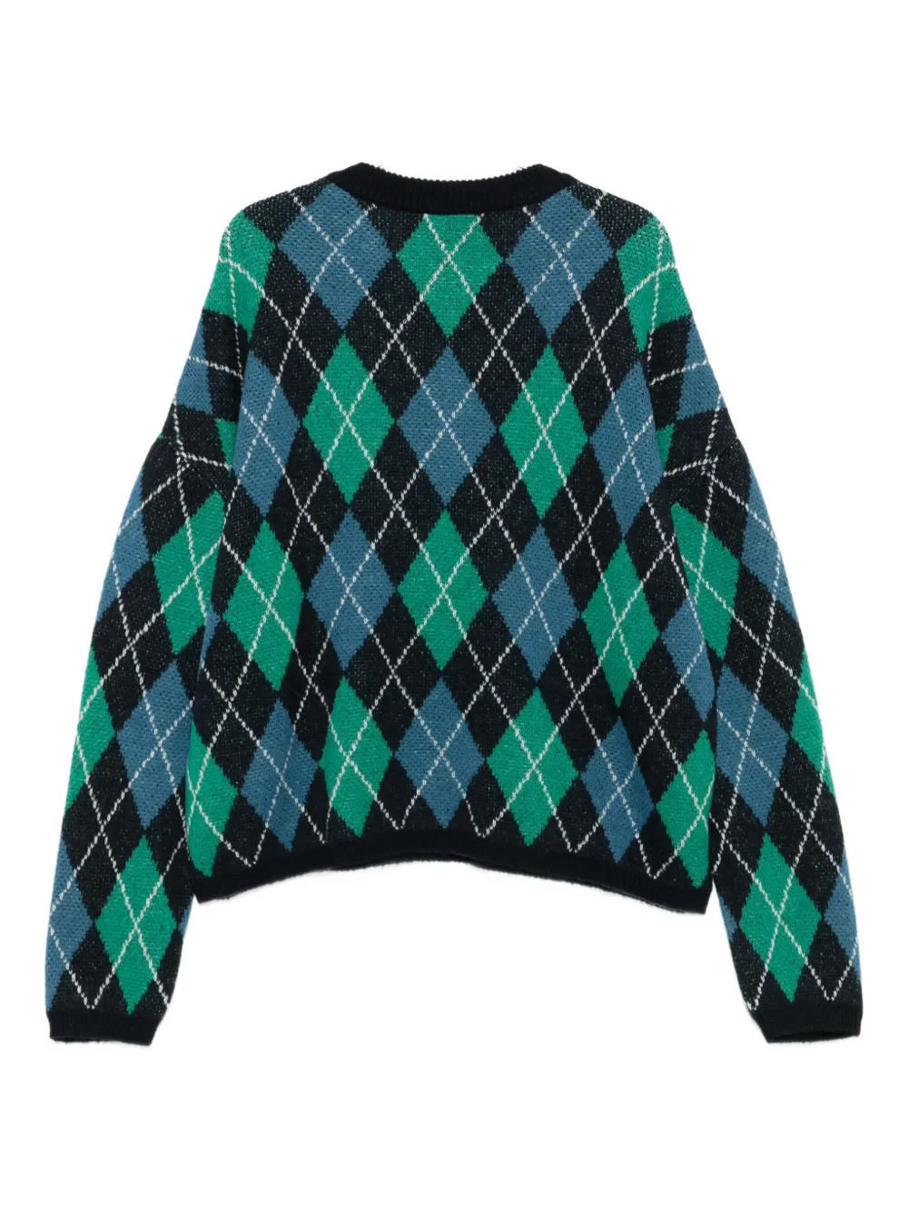 Stockholm Surfboard Club argyle-pattern wool sweater - Groen