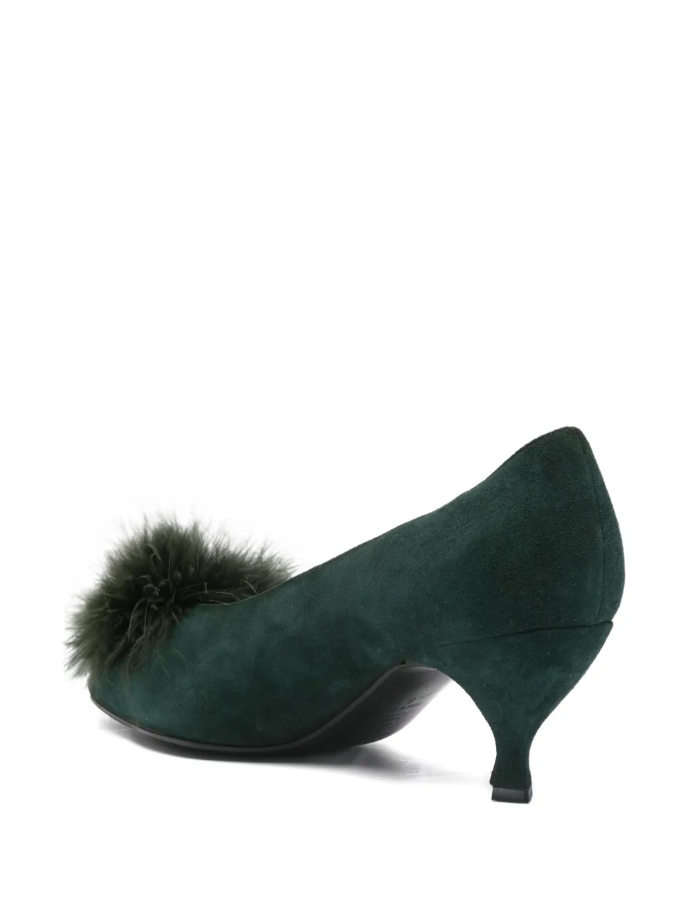  Romeo Gigli Pre-owned 1990s Pompom-detail Suede Pumps - Green 