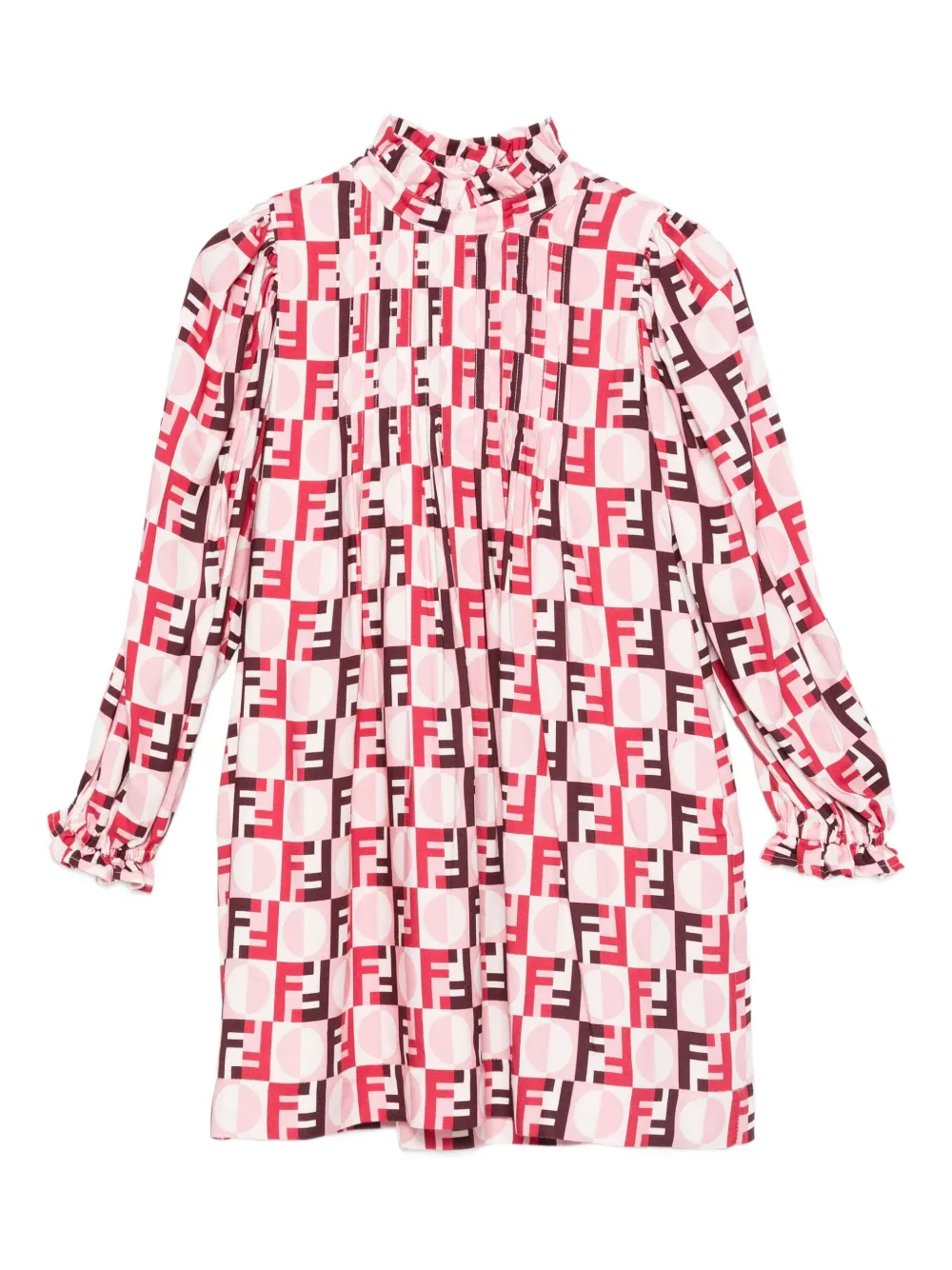 Fendi Kids robe imprimée à volants | rose | Image 1