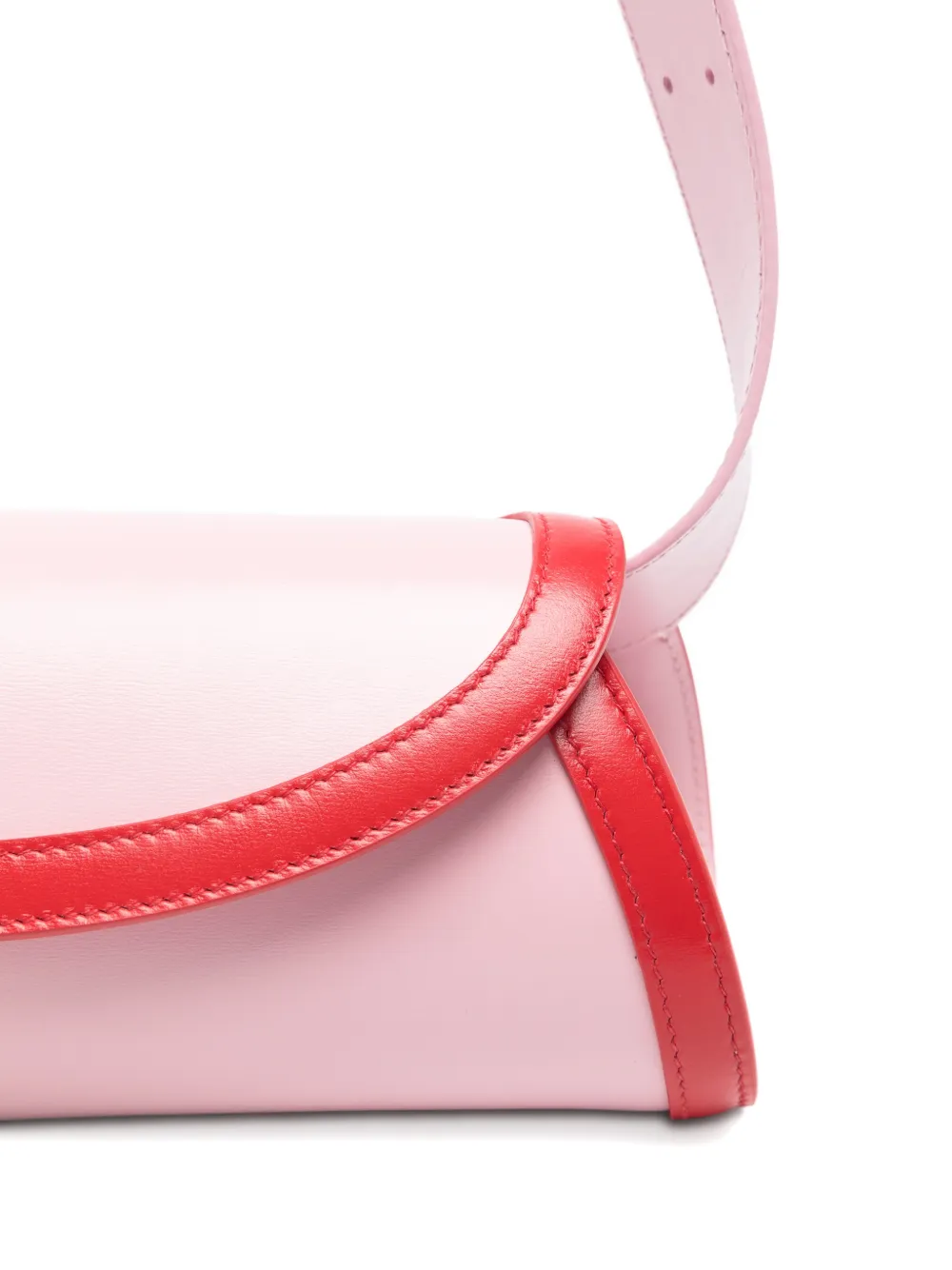 Jil Sander Cannolo tweekleurige schoudertas Roze