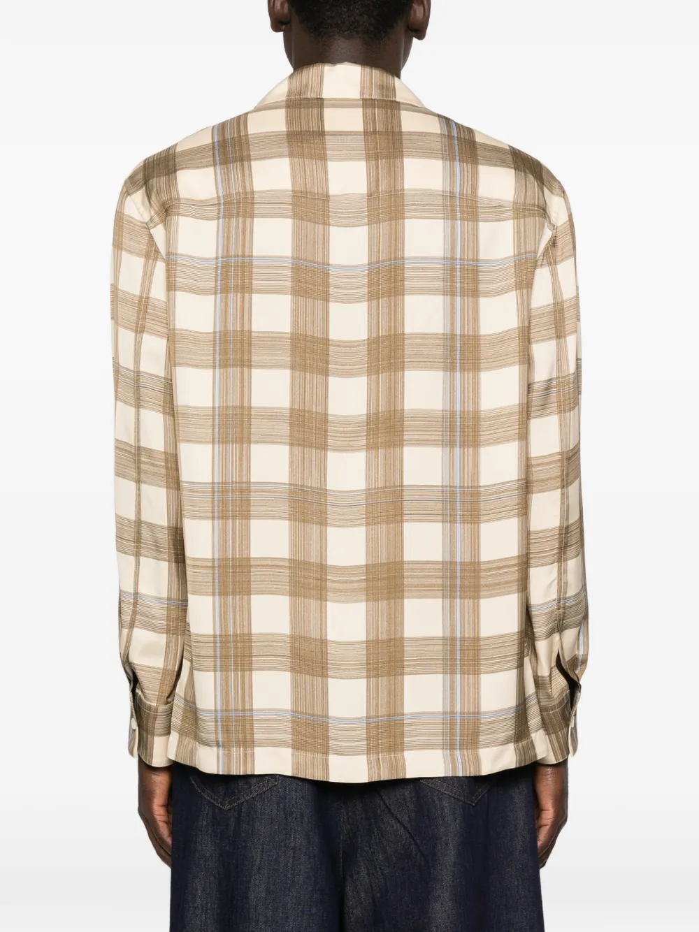 Jil Sander Geruit overhemd Beige