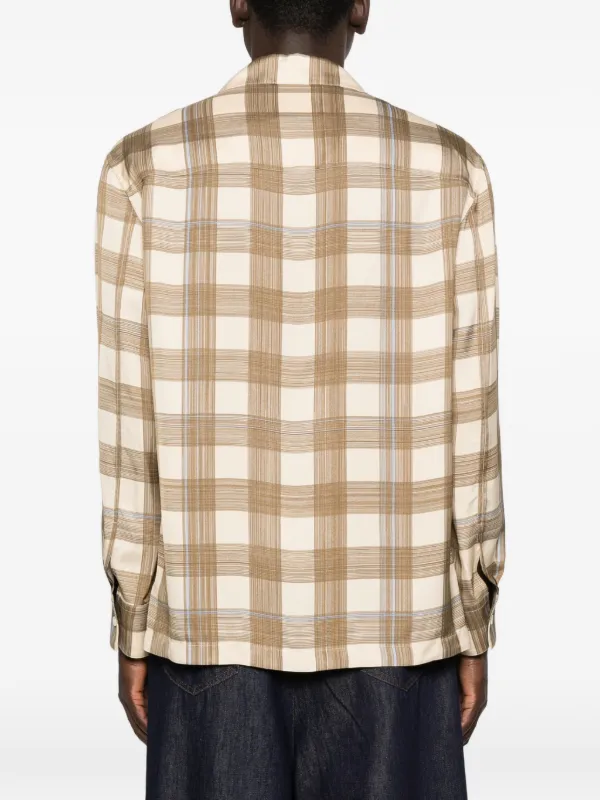 Jil Sander チェック シャツ | ニュートラル | FARFETCH JP