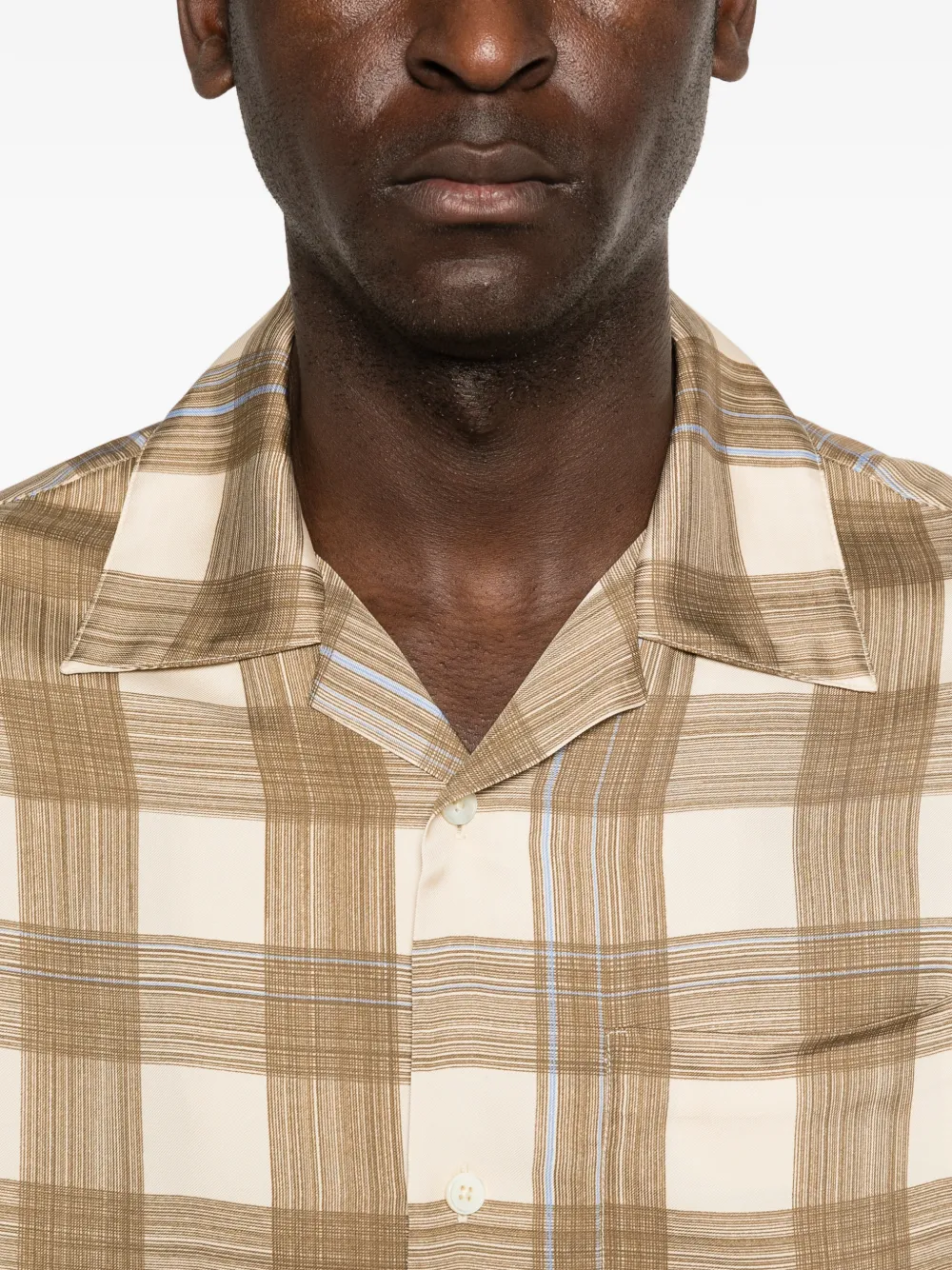 Jil Sander Geruit overhemd Beige