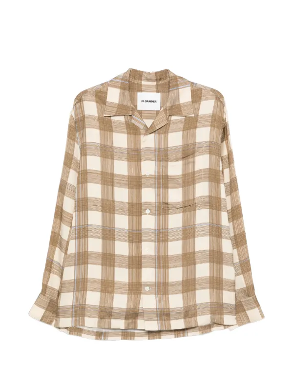 Jil Sander チェック シャツ | ニュートラル | FARFETCH JP