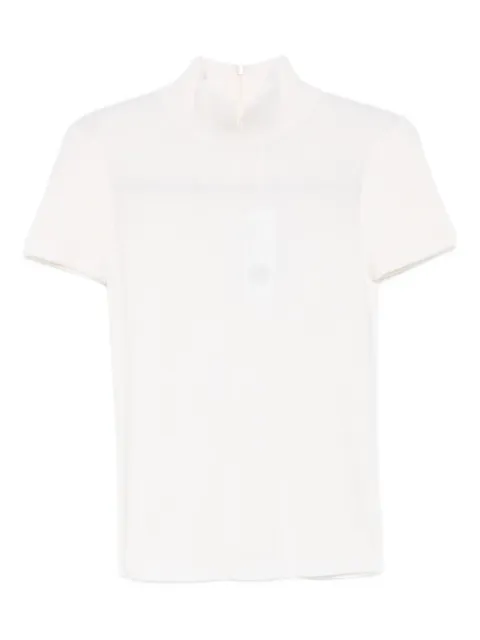 Akris Punto short sleeve knitted top