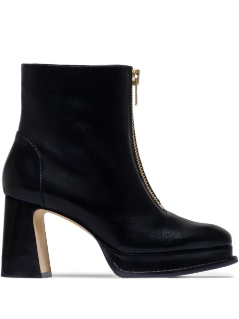 Bernardo 95mm Mafalda zip-front platform boots