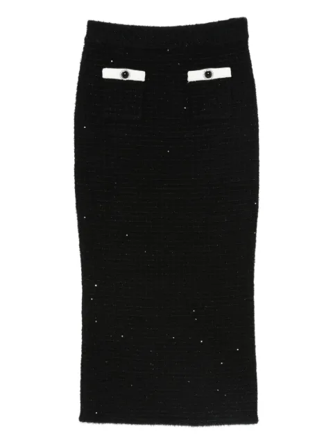 Self-Portrait button-pocket skirt