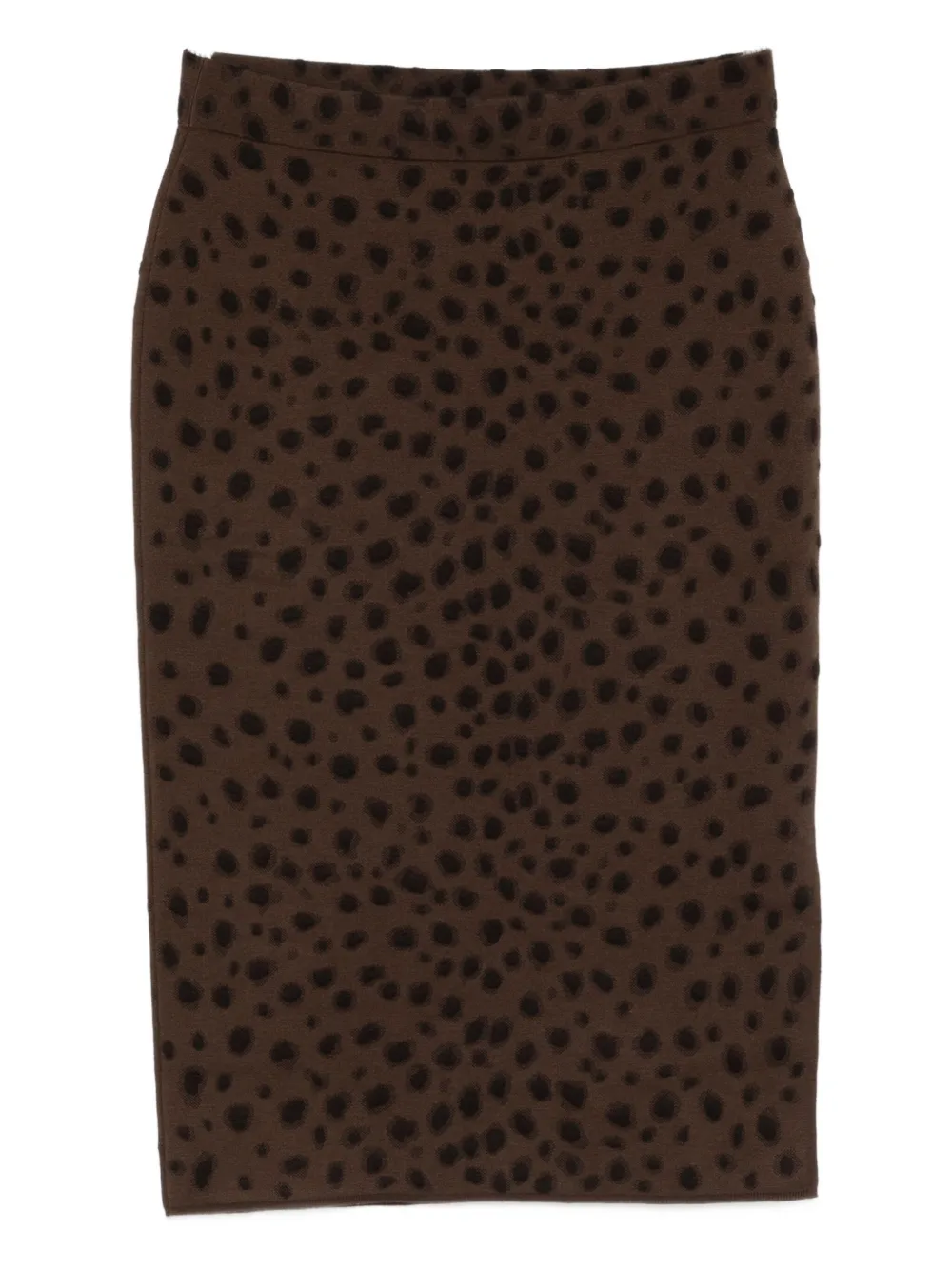 Akris Punto polka-dot knitted midi skirt | Brown | Image 1