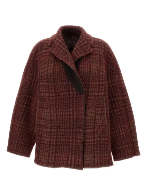 Boboutic checked double-breasted coat