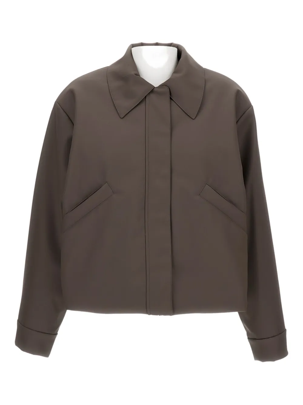 KASSL Editions short rubber bomber jacket - Marrone