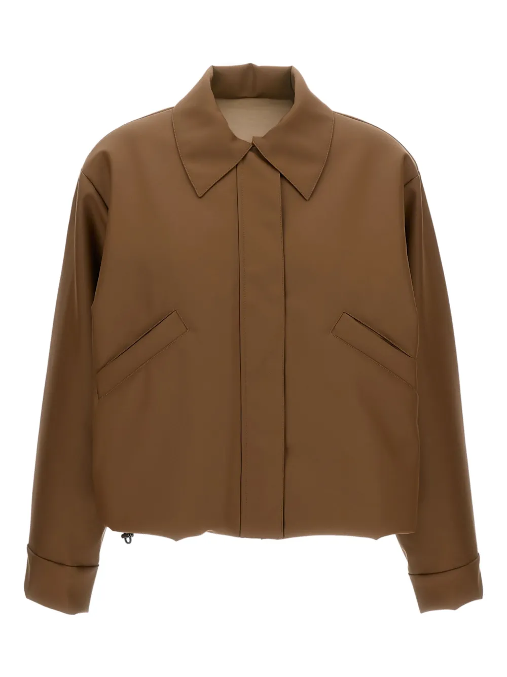 Kassl Editions Drawstring-waist Jacket In Brown