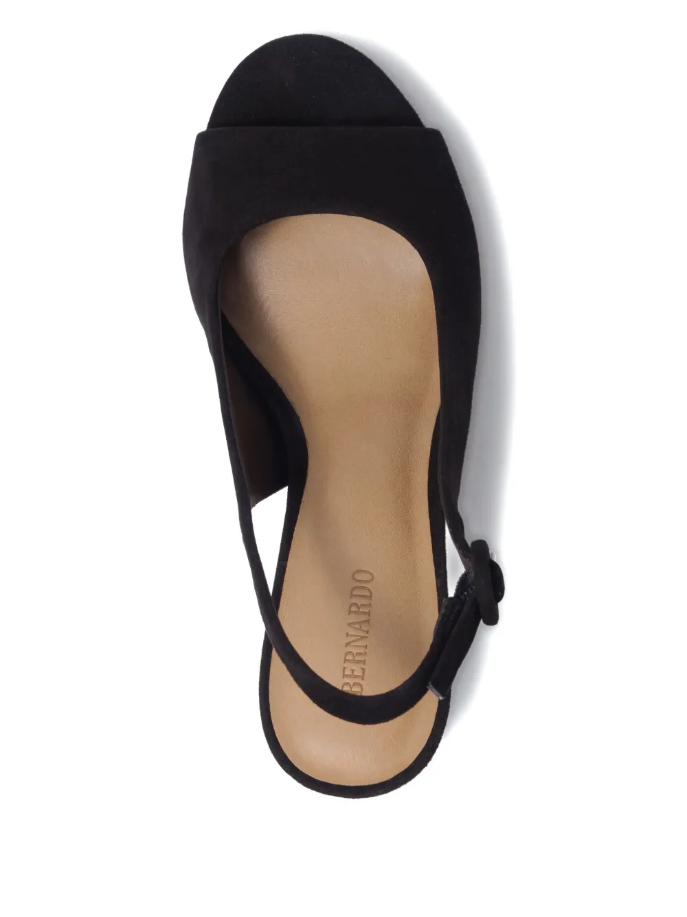 Bernardo Vega Peep-toe Platform Slingback Heels In Black