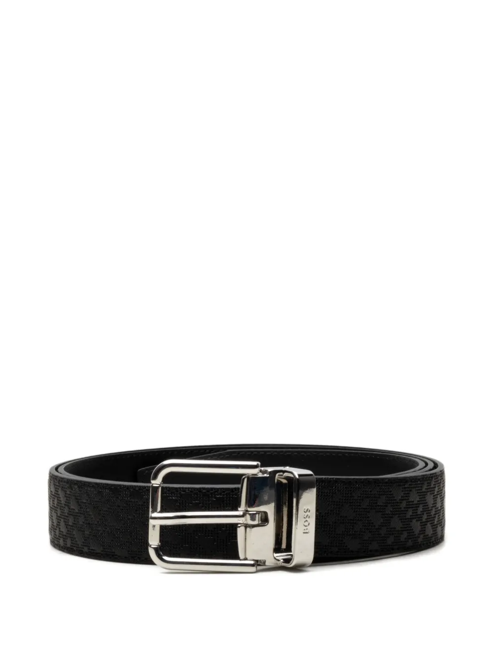BOSS textured buckle belt - Schwarz
