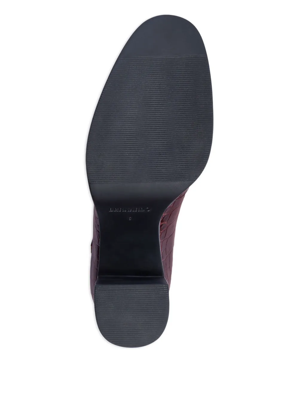 Bernardo 95mm Noto Crocodile-embossed T-strap Pumps In Red