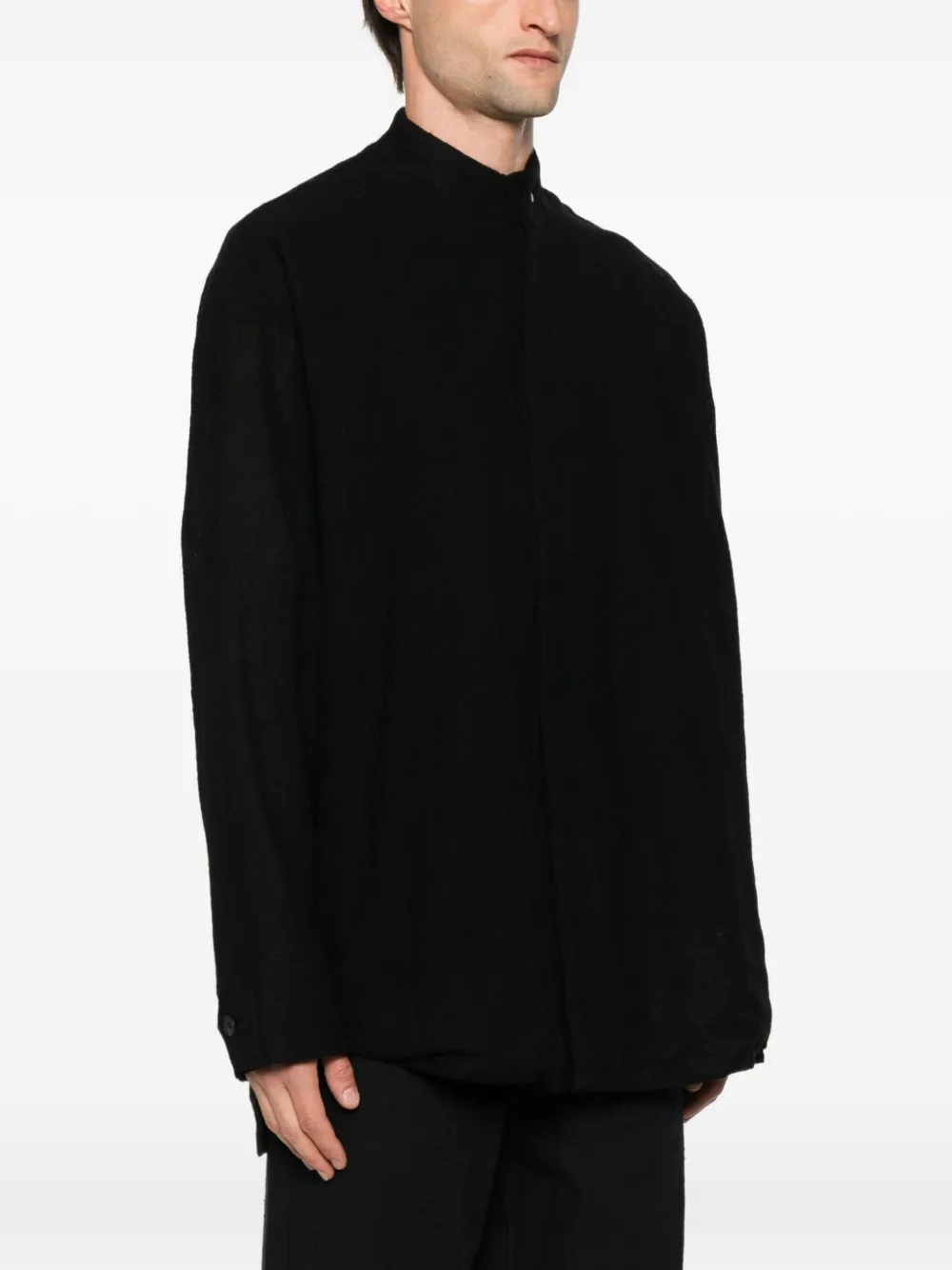 Joe Chia Vare Wool Shirt In Black