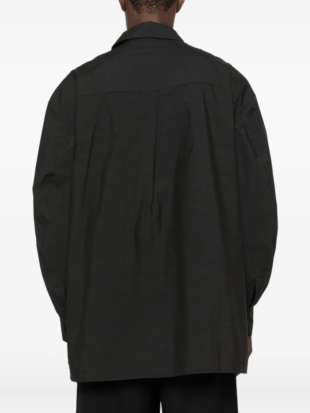 Joe Chia Hawat Layered Shirt In Black