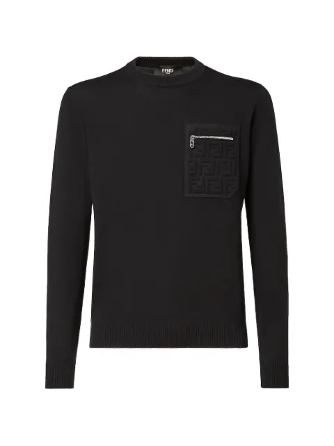 FENDI pull à patch logo