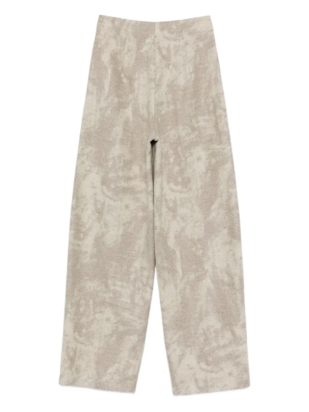 Alysi Patterned Wool-blend Pants In Neutral