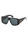 Saint Laurent rectangle-frame sunglasses - Black