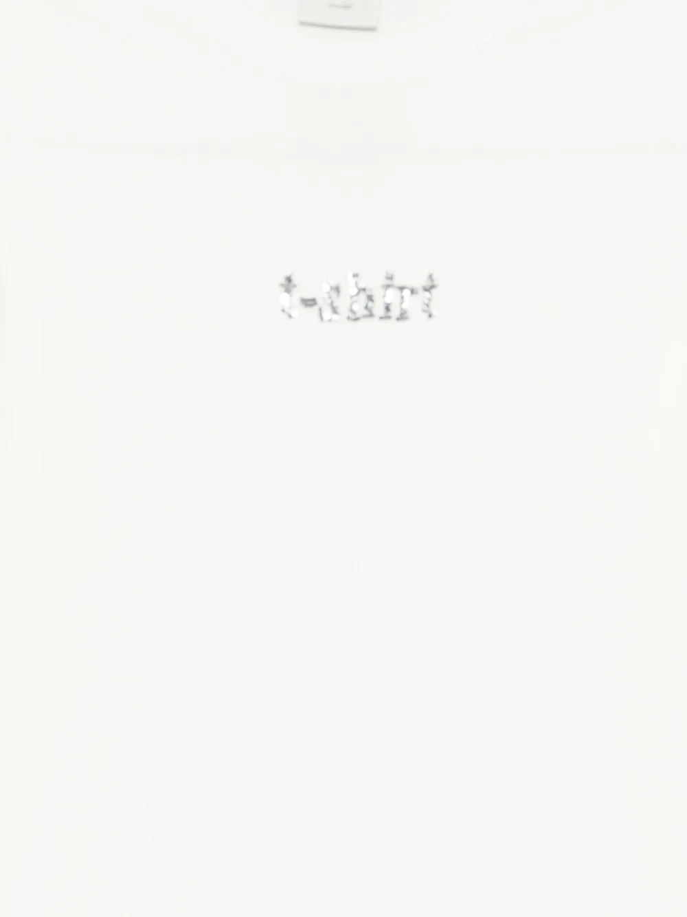 Alysi Verfraaid T-shirt met lange mouwen Wit