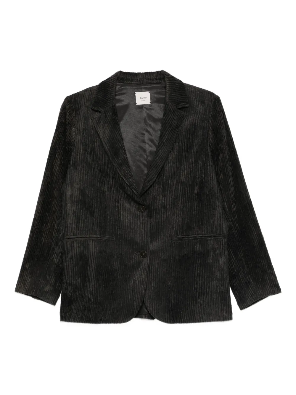 Alysi Corduroy Single-breasted Blazer In Black