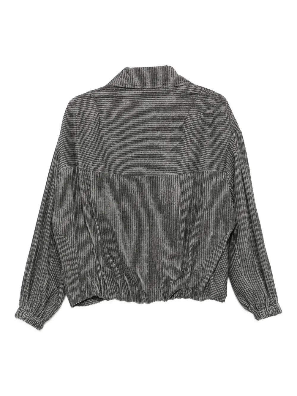 Alysi Corduroy Zip-up Jacket In Gray