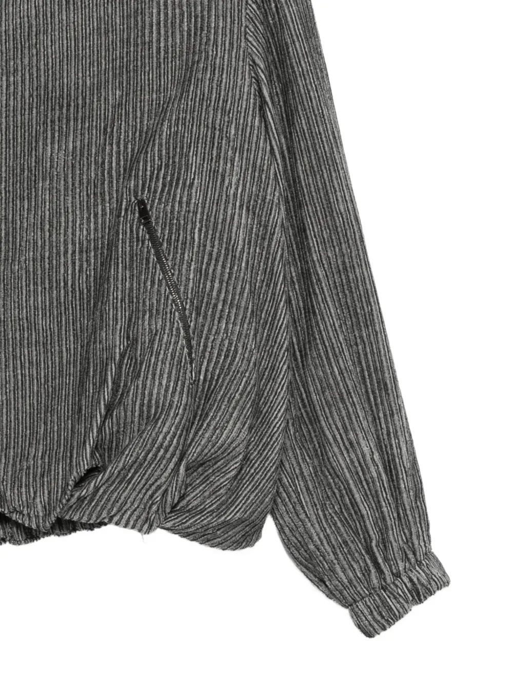 Alysi Corduroy Zip-up Jacket In Gray