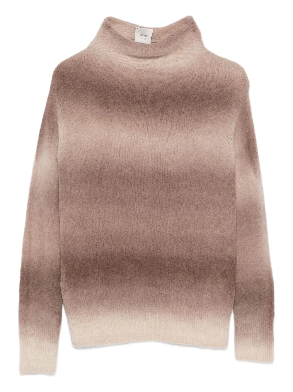 Alysi High-neck Gradient Sweater. In Neutral
