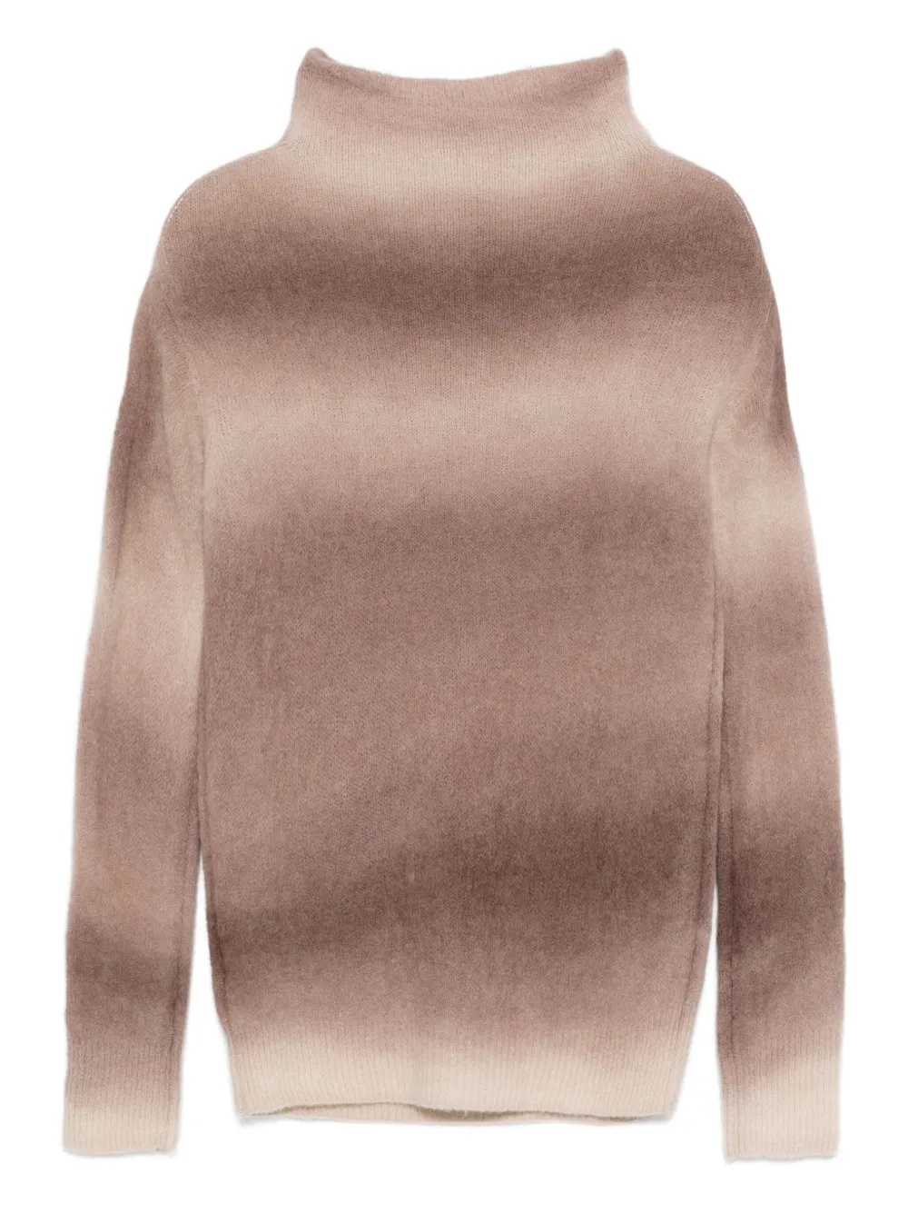 Alysi High-neck Gradient Sweater. In Neutral