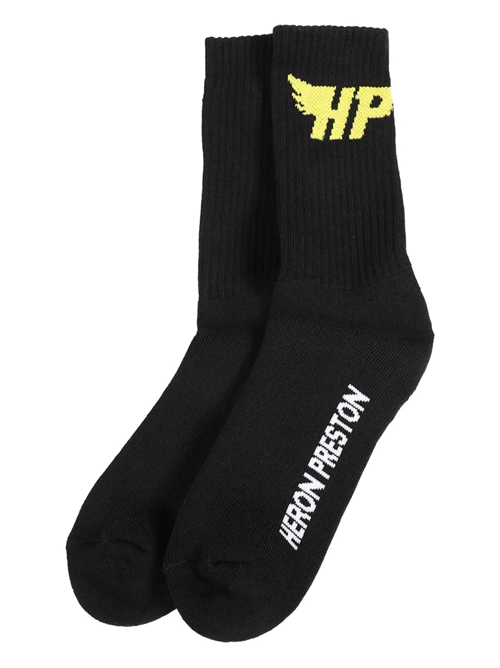 Heron Preston Fly logo-intarsia socks | Black | Image 1