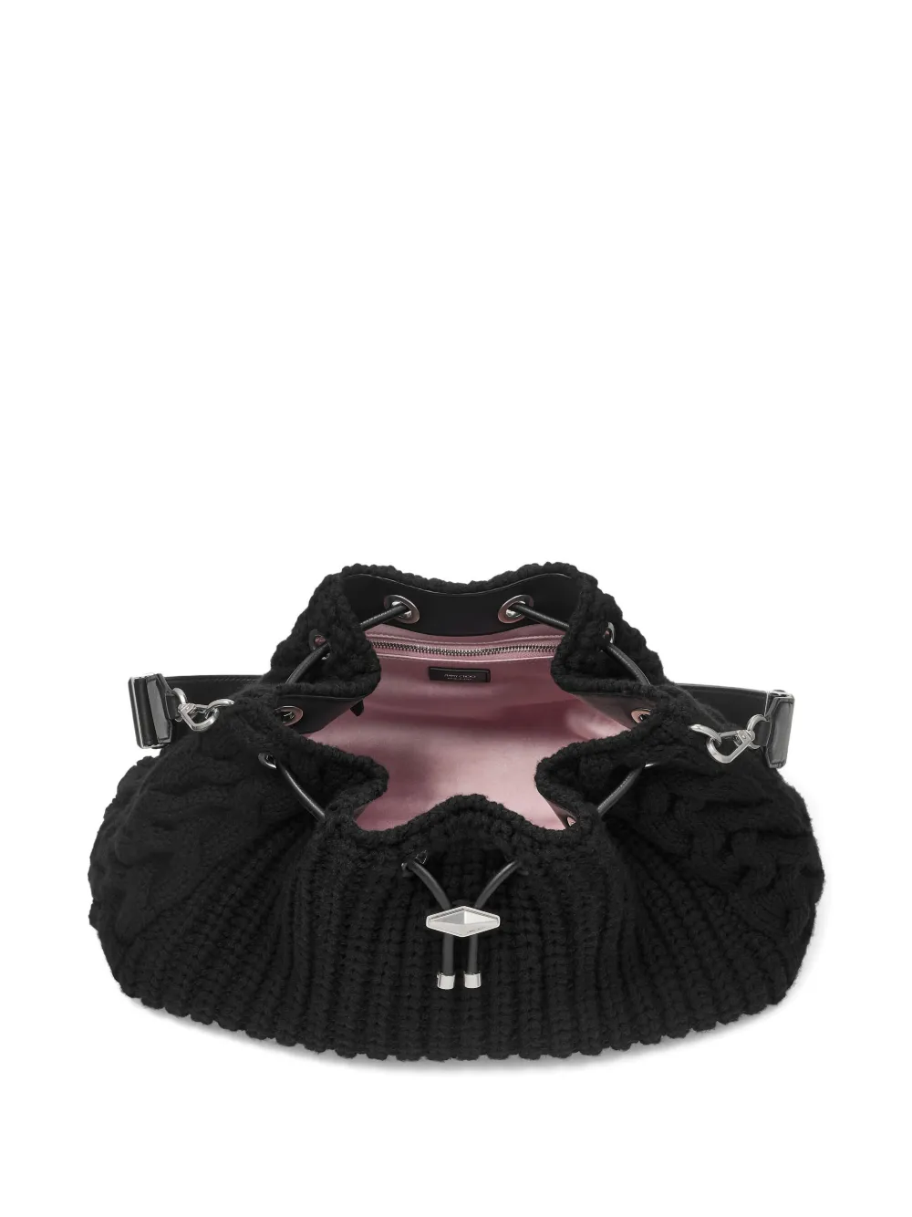 Jimmy Choo Medium Cinch Shoulder Bag In Black