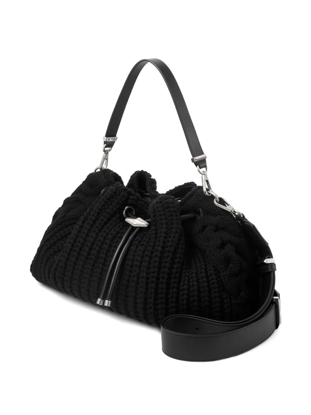 Jimmy Choo Medium Cinch Shoulder Bag In Black